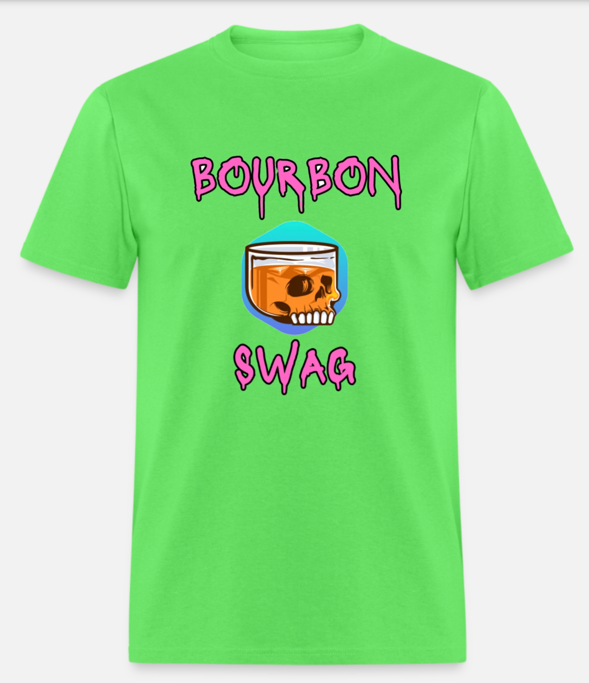 Neon Green Bourbon Swag Logo T-Shirt