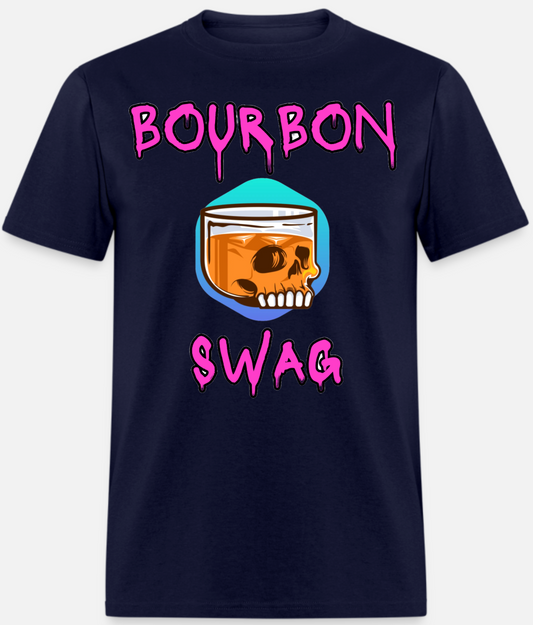 Dark Blue Bourbon Swag Logo T-Shirt